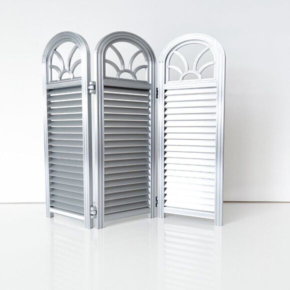 3-Panel Silver Screen for Dolls 1:6 Scale Furniture 12” Barbie Integrity Blythe - Picture 9 of 9